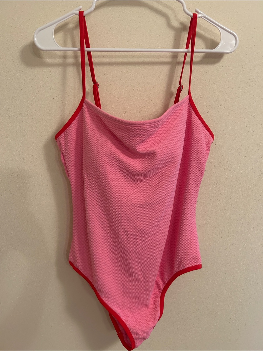 wild fable Pink One-Piece Swimsuit with Red Trim